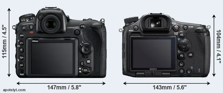 Comparison D500 or A99 II rear