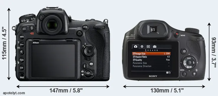 Comparison D500 or HX350 rear