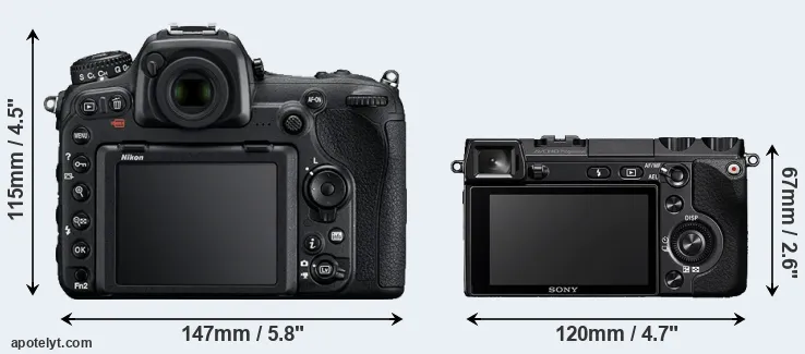 Comparison D500 or NEX-7 rear