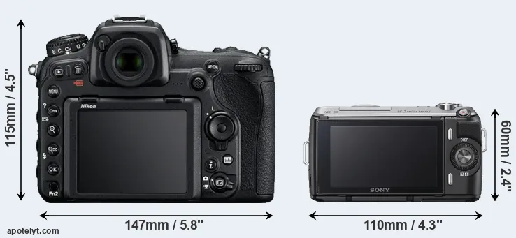Comparison D500 or NEX-C3 rear