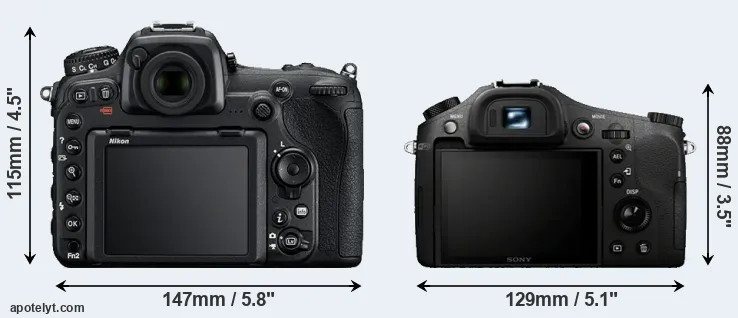 Comparison D500 or RX10 rear