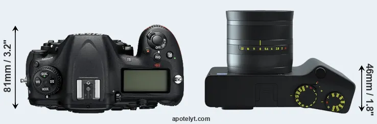Compare D500 versus ZX1 top