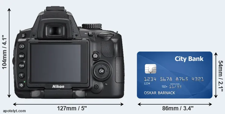 D5000 and credit card rear side