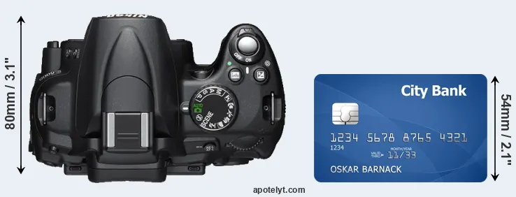 D5000 versus credit card top view