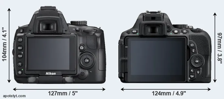 Comparison D5000 or D5500 rear