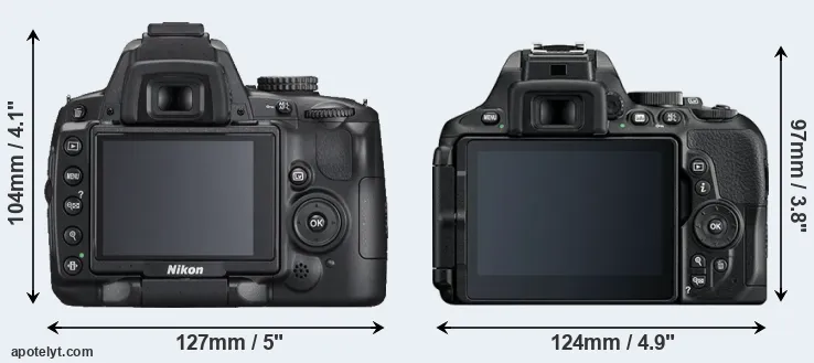 Comparison D5000 or D5600 rear