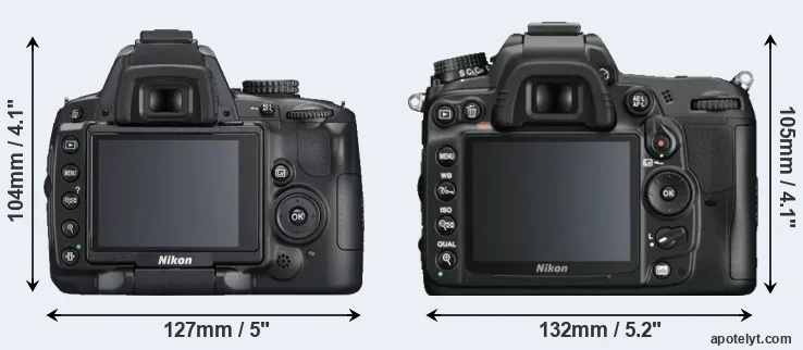 Comparison D5000 or D7000 rear