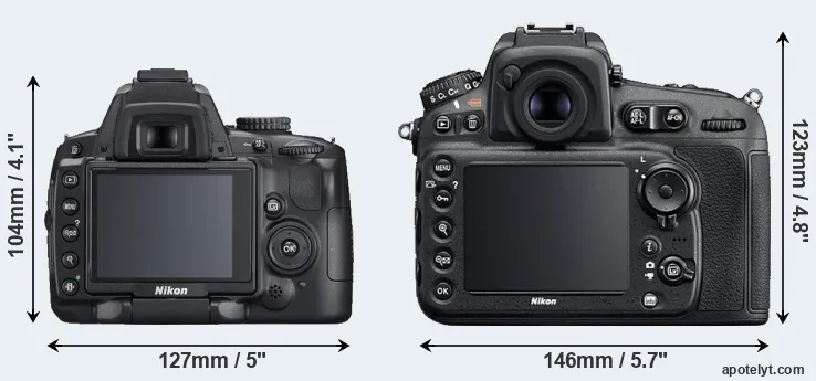 Comparison D5000 or D810 rear