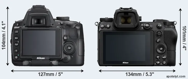 Comparison D5000 or Z6 rear