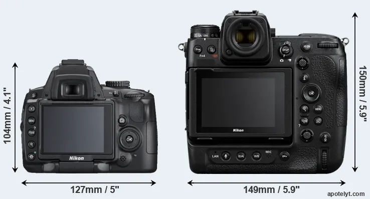 Comparison D5000 or Z9 rear