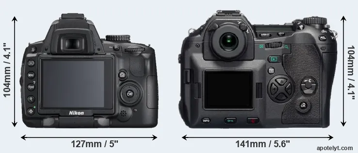 Comparison D5000 or E-1 rear
