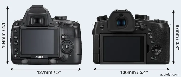 Comparison D5000 or FZ1000 II rear