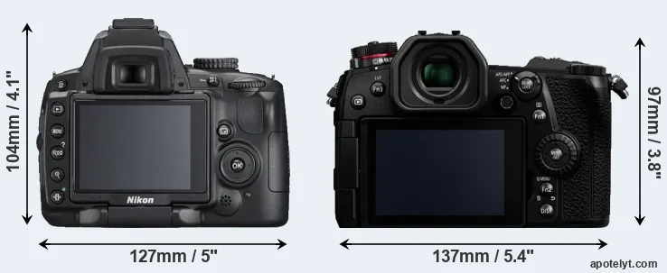 Comparison D5000 or G9 rear