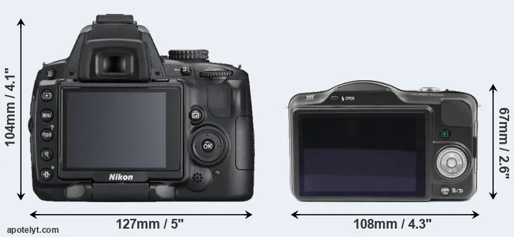 Comparison D5000 or GF3 rear