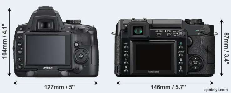 Comparison D5000 or L1 rear
