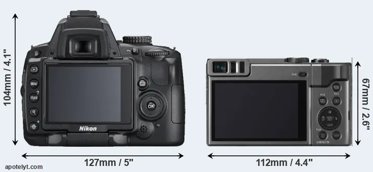 Comparison D5000 or TZ90 rear