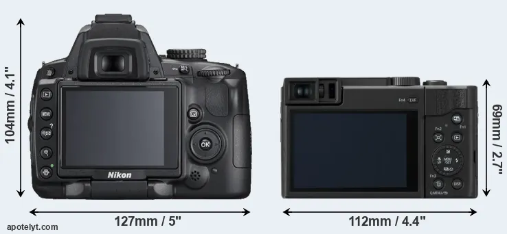 Comparison D5000 or ZS80 rear