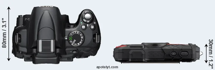 Compare D5000 versus WG-60 top