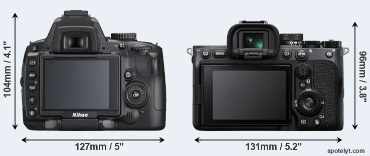 Comparison D5000 or A7 IV rear