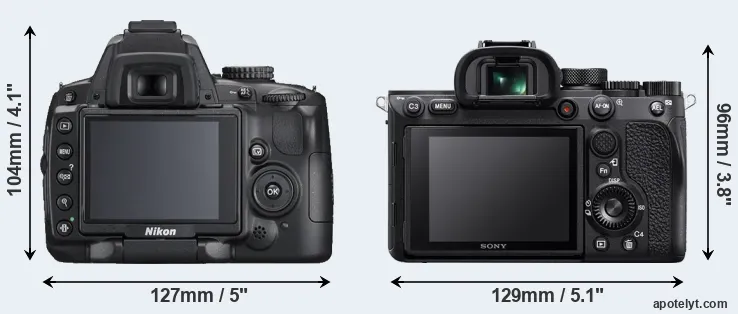 Comparison D5000 or A7R IV rear