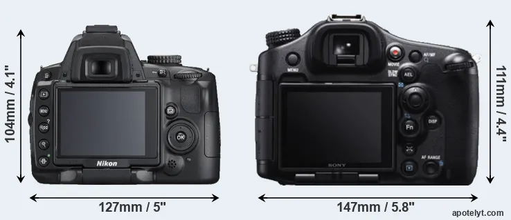 Comparison D5000 or A99 rear