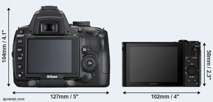 Comparison D5000 or HX90V rear