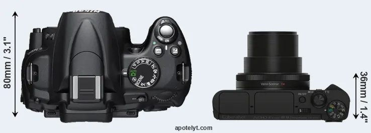 Compare D5000 versus HX90V top