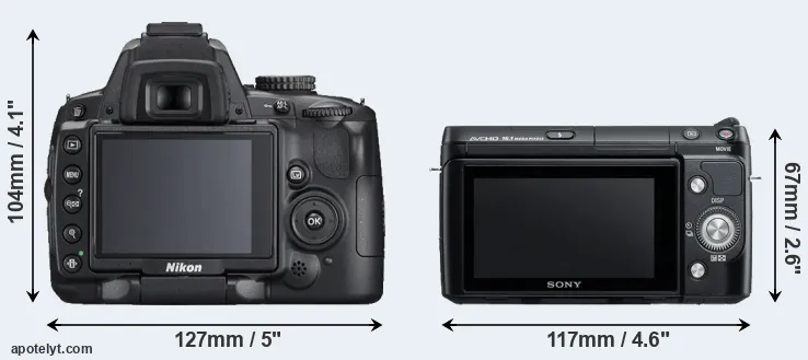 Comparison D5000 or NEX-F3 rear