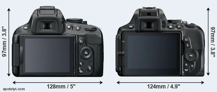 Comparison D5100 or D5600 rear