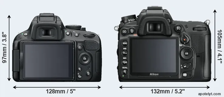 Comparison D5100 or D7000 rear