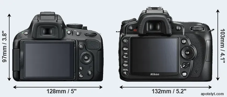 Comparison D5100 or D90 rear