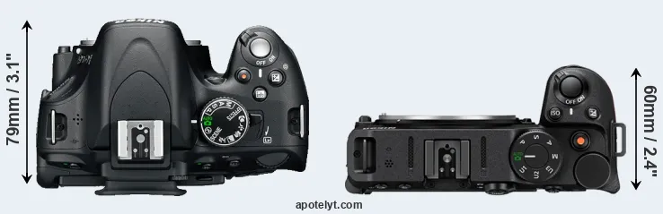 Compare D5100 versus Z30 top