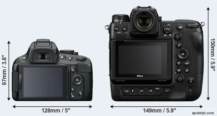 Comparison D5100 or Z9 rear