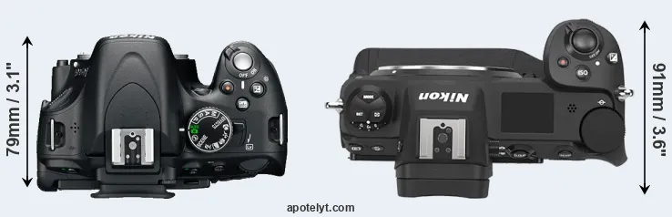 Compare D5100 versus Z9 top