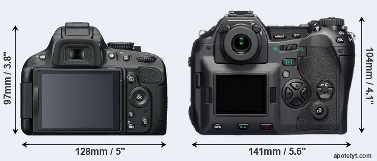 Comparison D5100 or E-1 rear