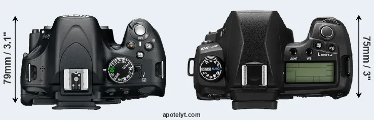 Compare D5100 versus E-30 top