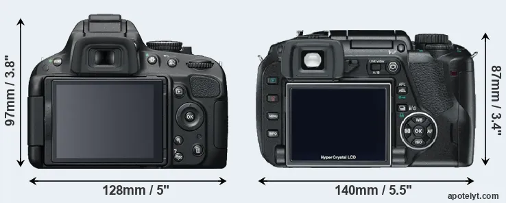 Comparison D5100 or E-330 rear