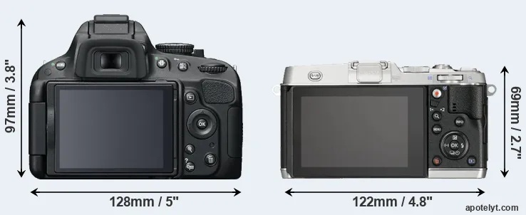 Comparison D5100 or E-P5 rear