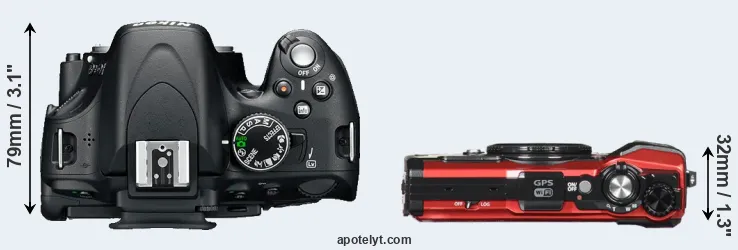 Compare D5100 versus TG-5 top