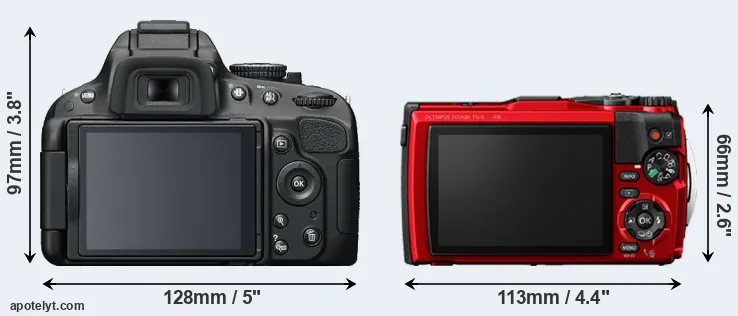 Comparison D5100 or TG-6 rear