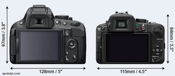 Comparison D5100 or G3 rear