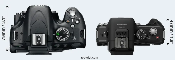Compare D5100 versus G3 top