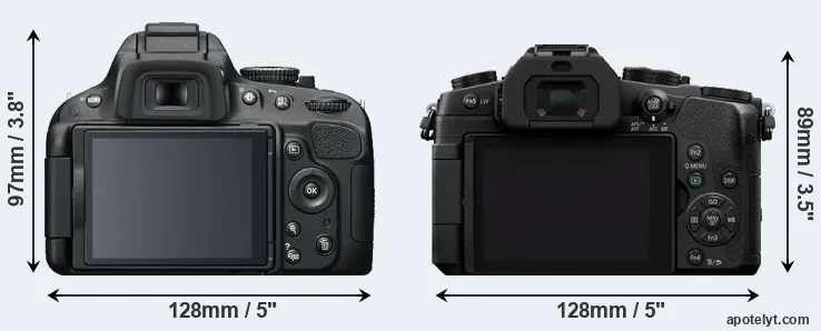 Comparison D5100 or G80 rear