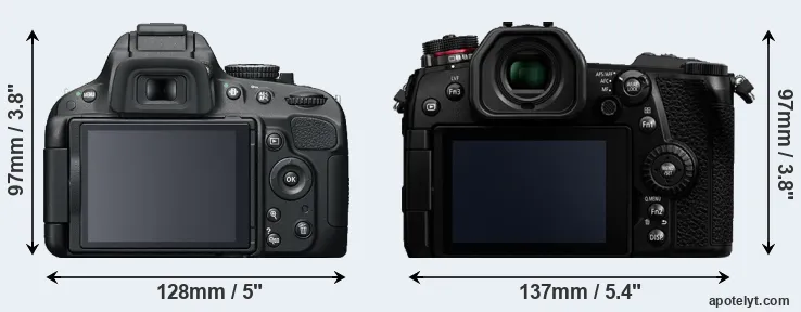 Comparison D5100 or G9 rear