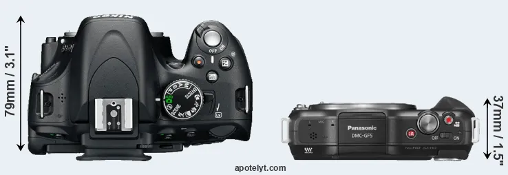 Compare D5100 versus GF5 top