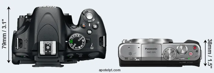 Compare D5100 versus GF6 top