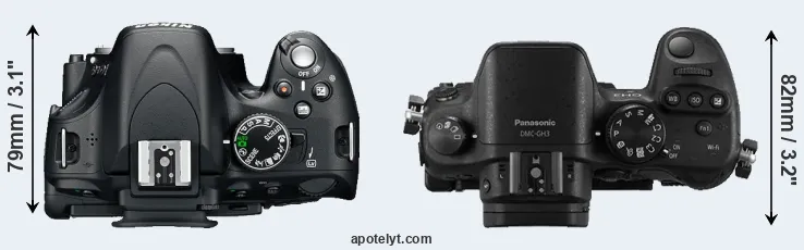 Compare D5100 versus GH3 top