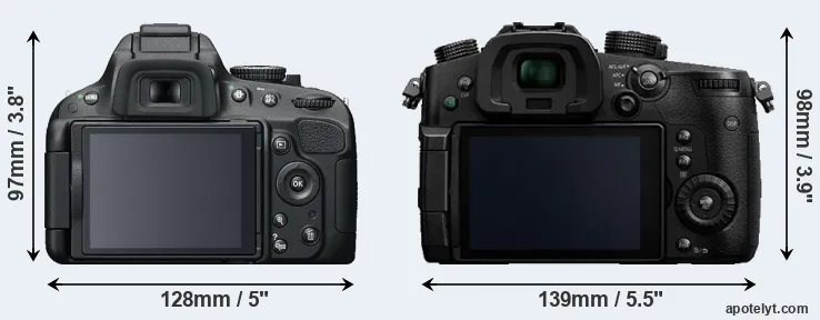 Comparison D5100 or GH5 rear