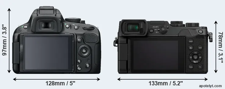 Comparison D5100 or GX8 rear