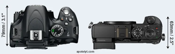 Compare D5100 versus GX8 top